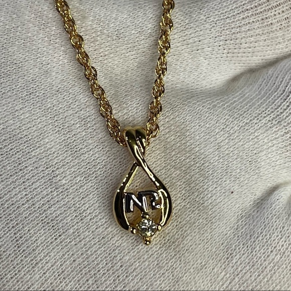 NINA RICCI logo gold plated necklace - Picture 4 of 11